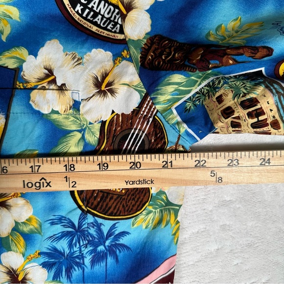 Palmwave Men Hawaiian Button Up Floral Shirt Honolulu Colorful Size L EUC - Picture 6 of 11